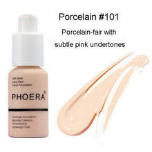 Load image into Gallery viewer, PHOERA Face Foundation Cream Concealer Brighten Waterproof Full Coverage Professional Makeup Facial Matte Base Make Up Dropship
