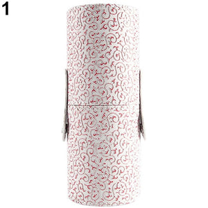 Travel Makeup Brush Pen Storage Holder Cosmetic Faux Leather Case Box Container