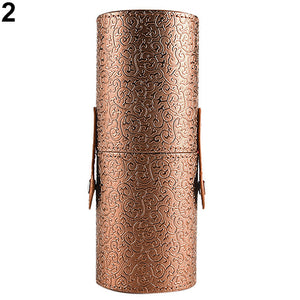 Travel Makeup Brush Pen Storage Holder Cosmetic Faux Leather Case Box Container
