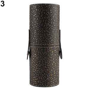Travel Makeup Brush Pen Storage Holder Cosmetic Faux Leather Case Box Container