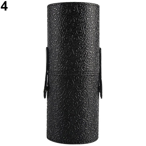 Travel Makeup Brush Pen Storage Holder Cosmetic Faux Leather Case Box Container