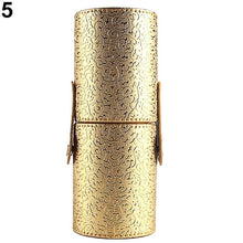 Load image into Gallery viewer, Travel Makeup Brush Pen Storage Holder Cosmetic Faux Leather Case Box Container