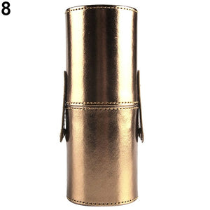 Travel Makeup Brush Pen Storage Holder Cosmetic Faux Leather Case Box Container